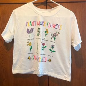 Topshop floral crop top